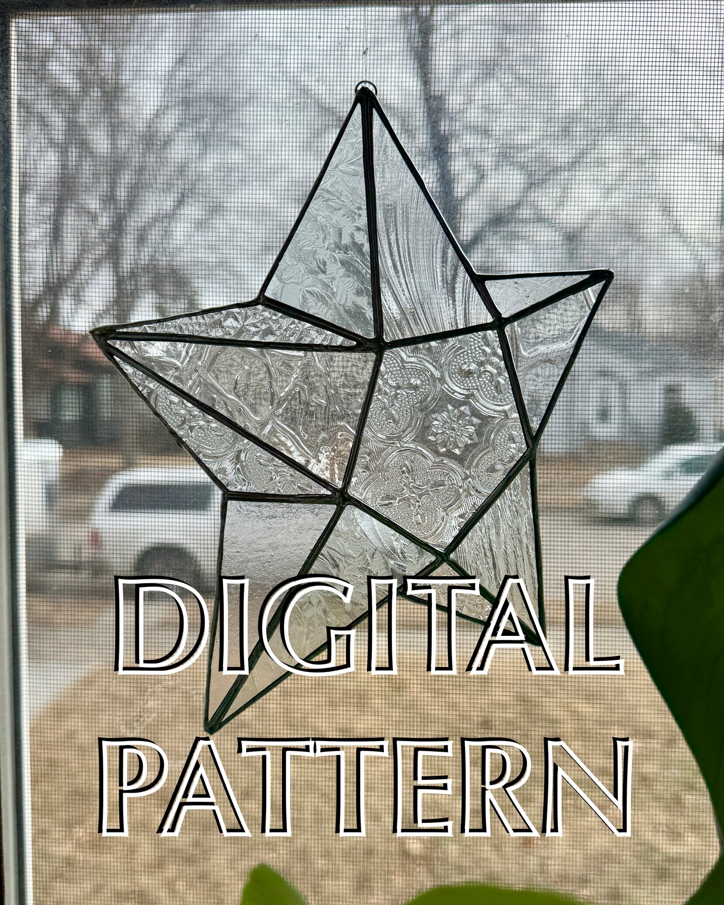 3D Illusion Star Digital Pattern