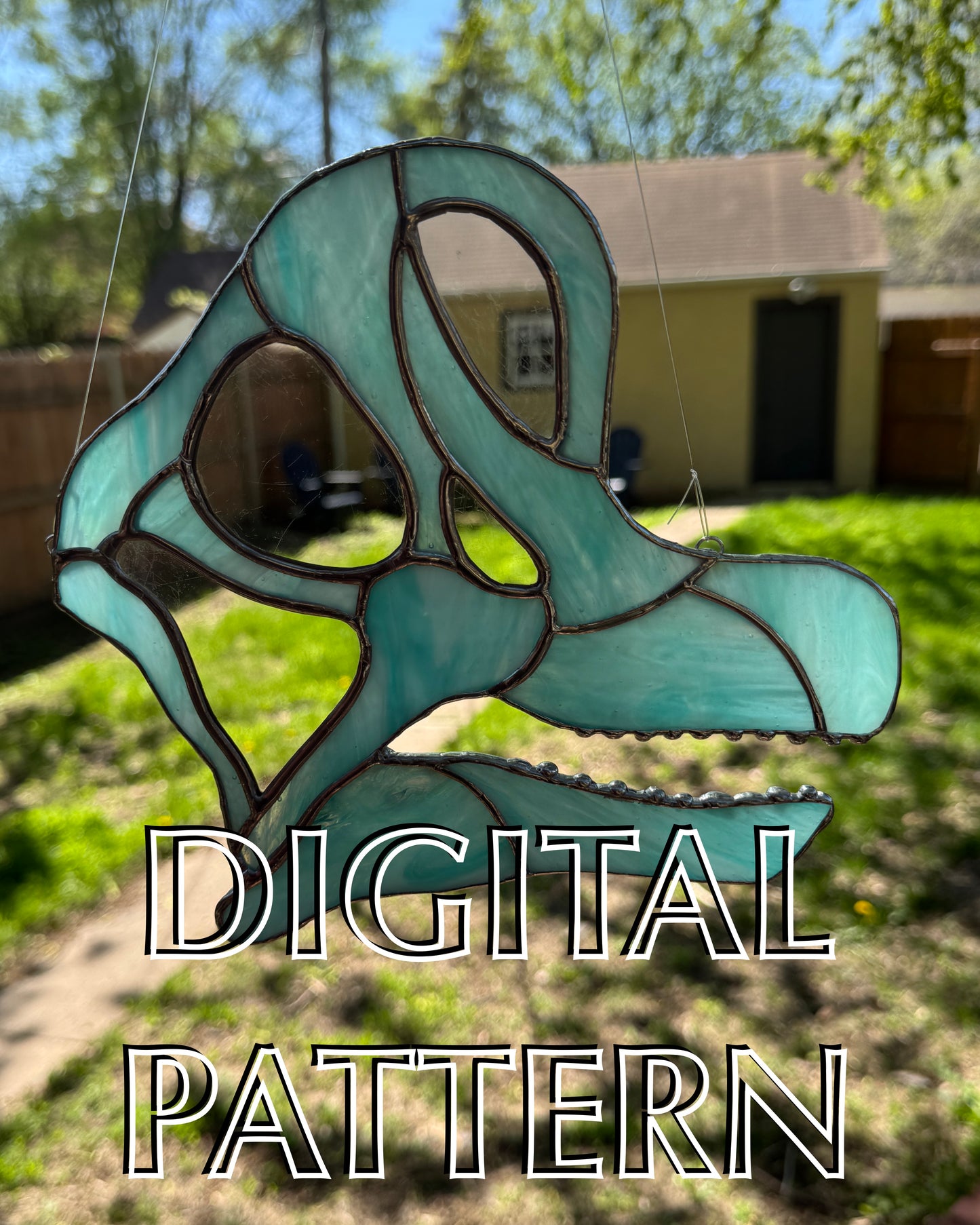 Brontosaurus Skull Digital Pattern