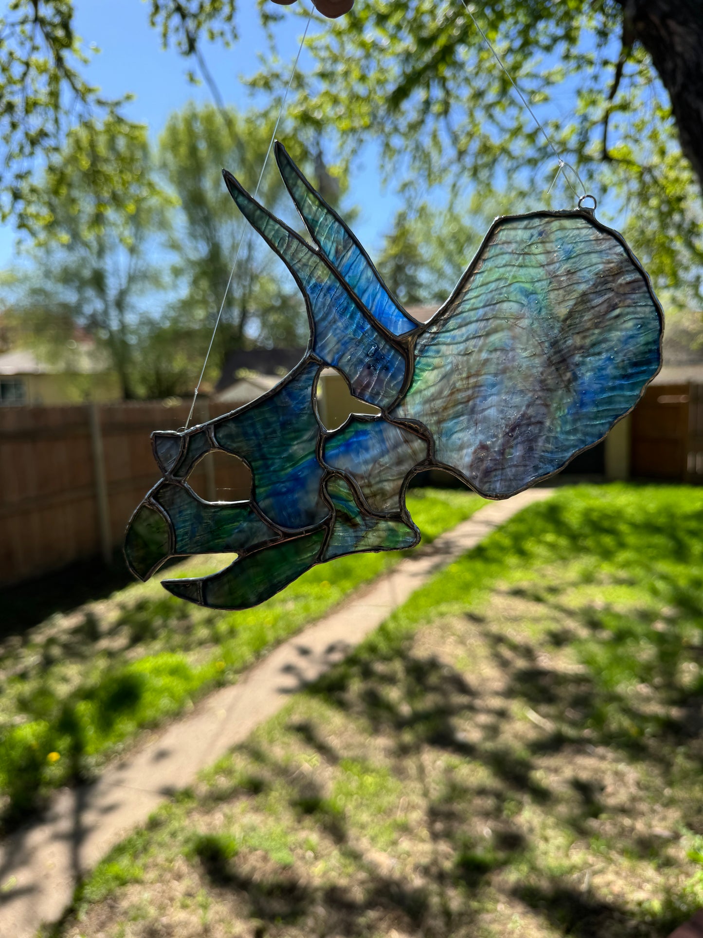 Triceratops Skull Suncatcher