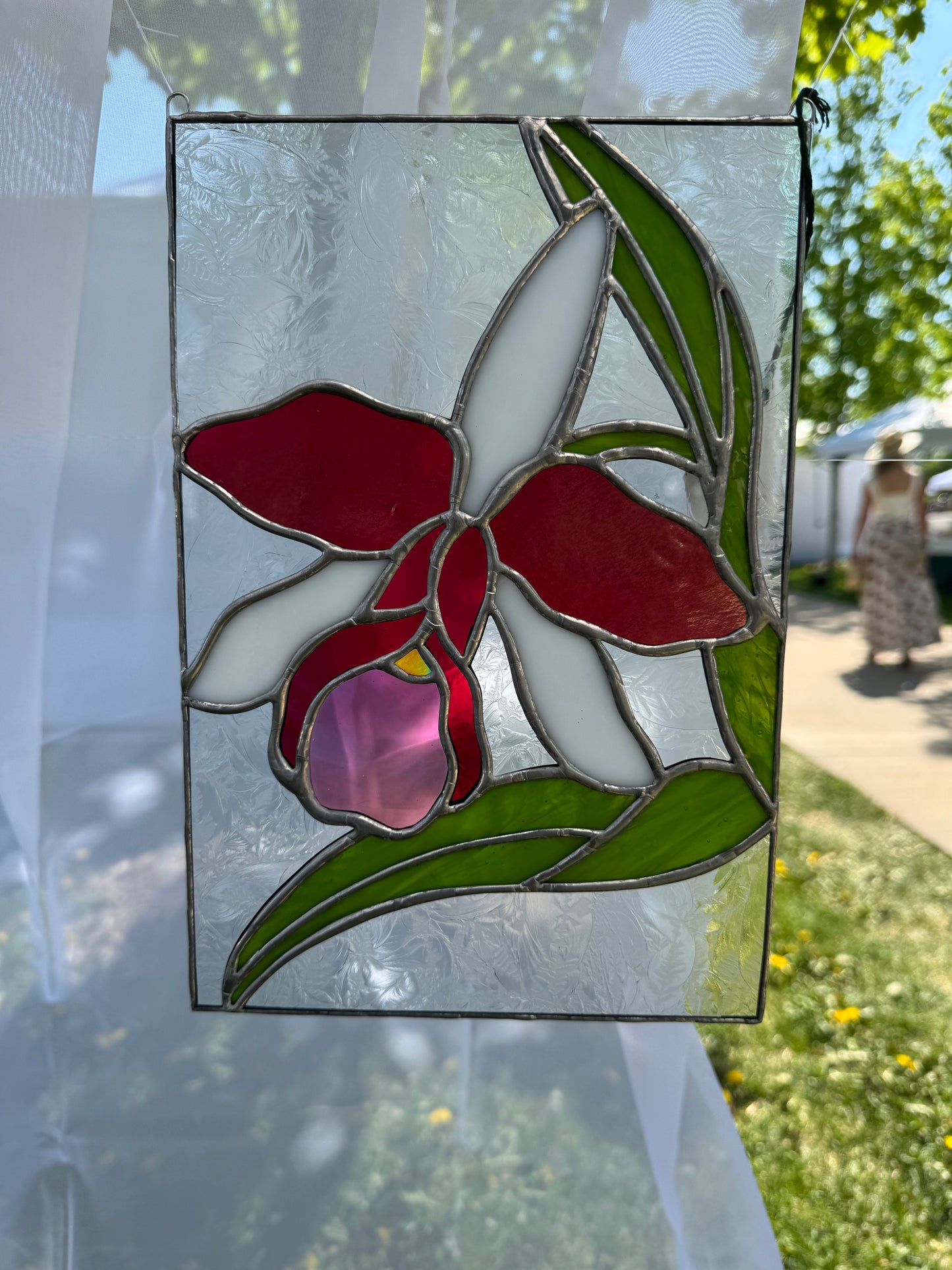 Orchid Suncatcher Panel
