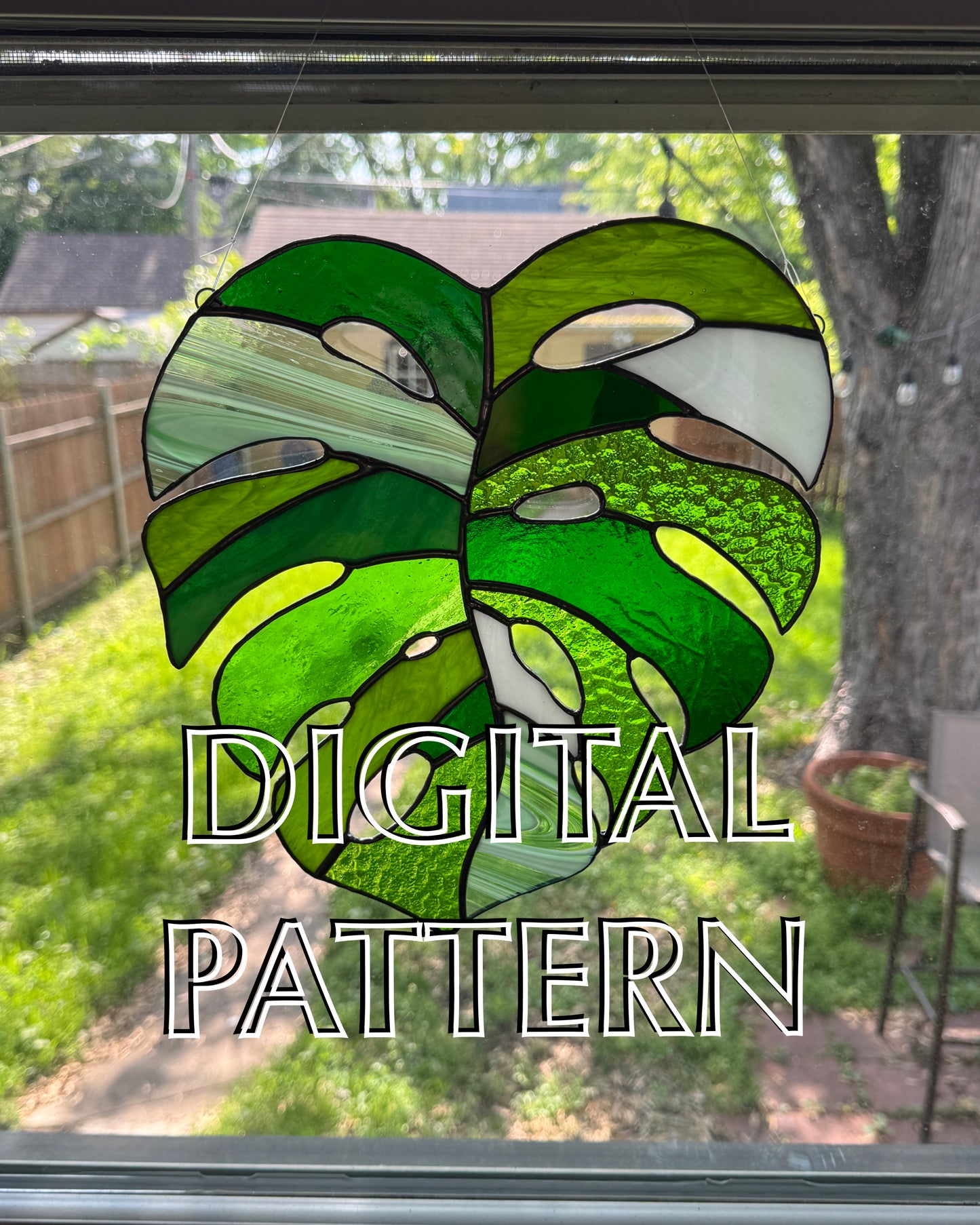 Monstera Leaf Digital Pattern