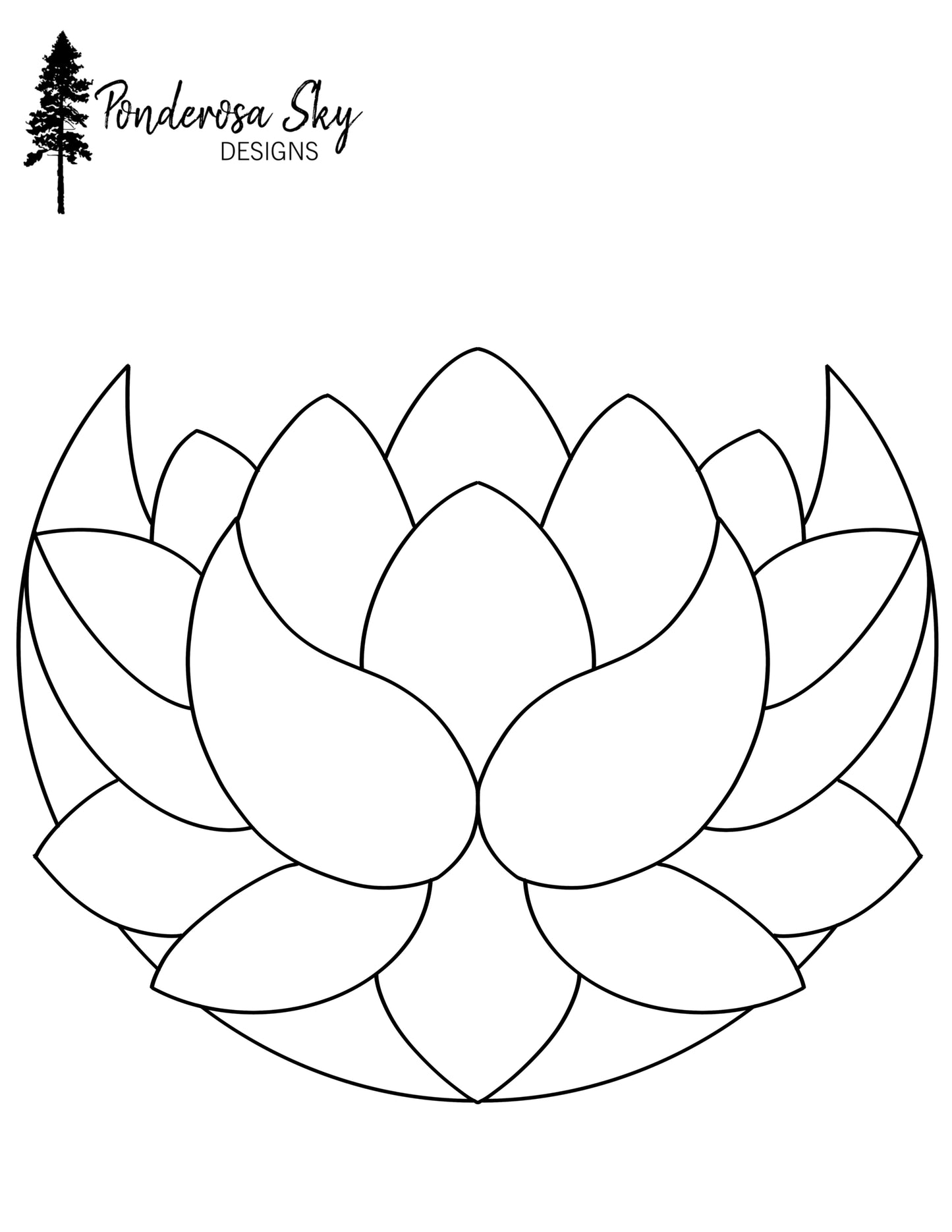Lotus Moon Digital Pattern