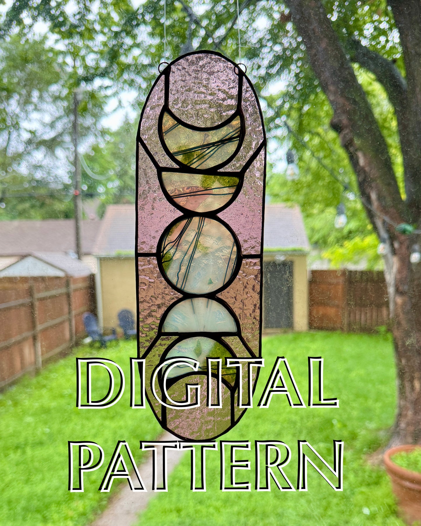 5 Moon Phase Mini Panel Digital Pattern