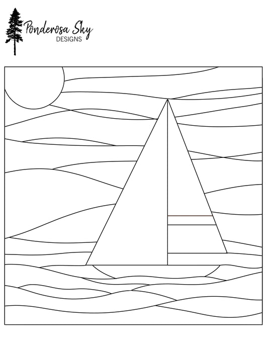 Sailboat Panel Digital Pattern