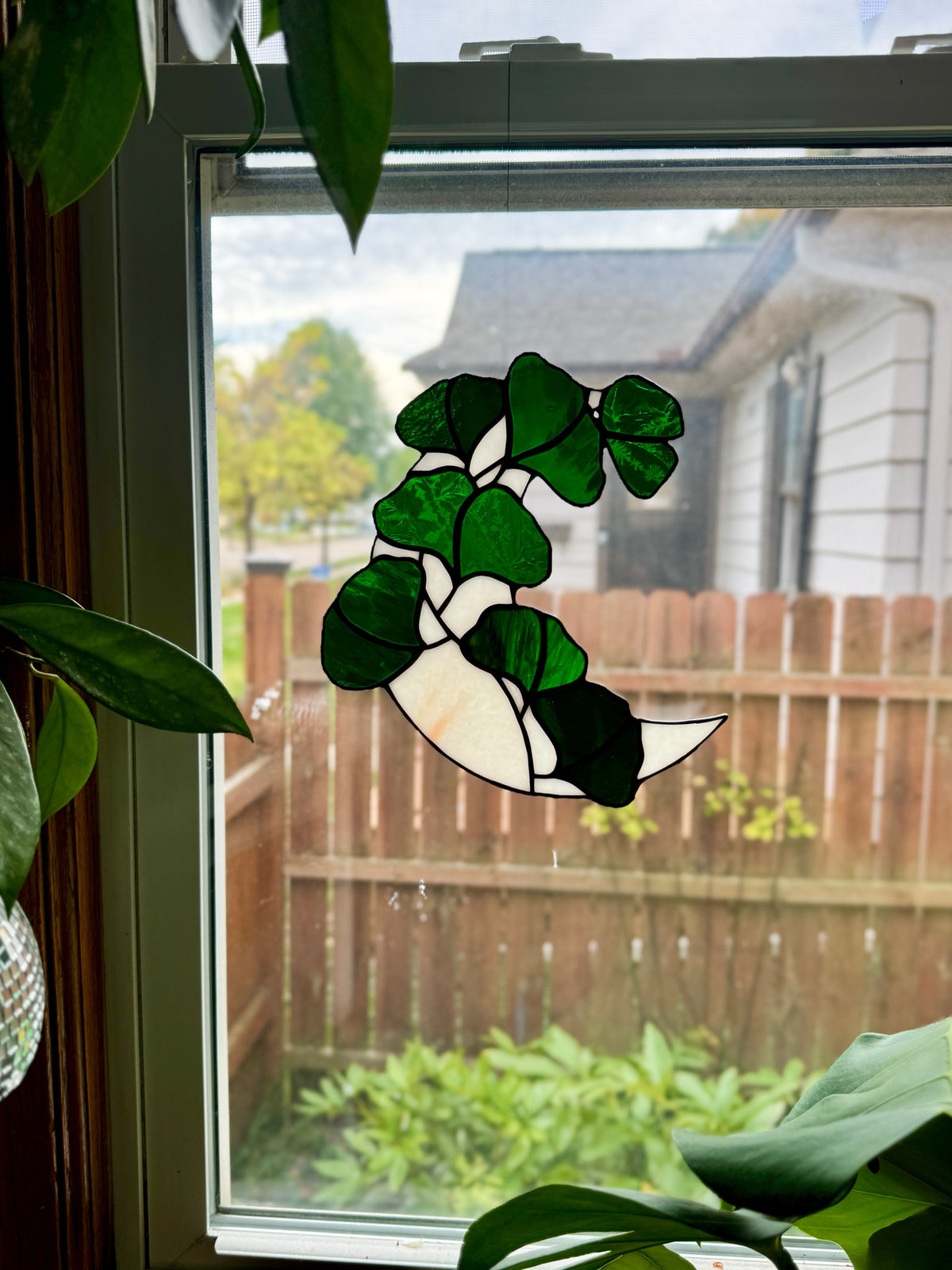 Ginkgo Leaf Moon Suncatcher