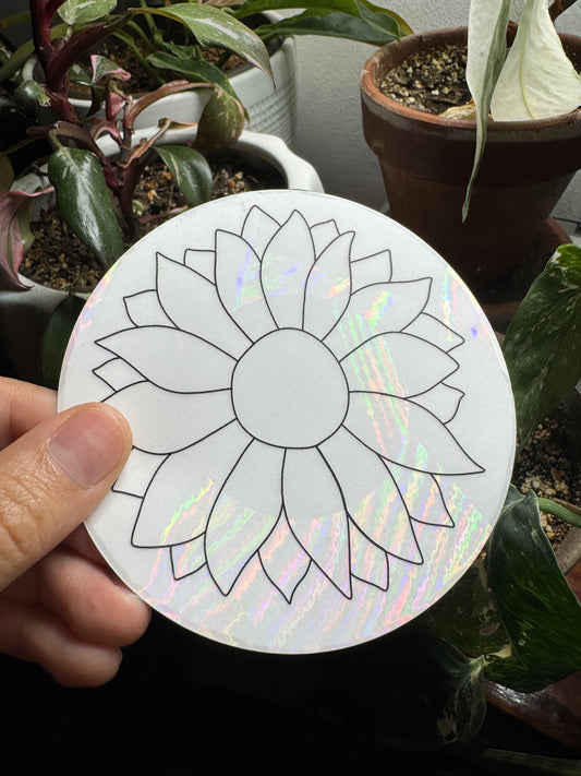 Sunflower Prismatic Window Sticker