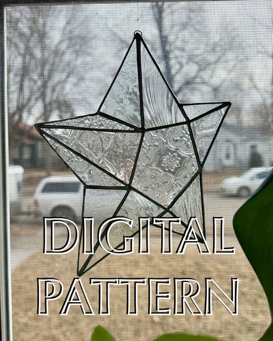 3D Illusion Star Digital Pattern