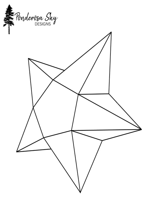 3D Illusion Star Digital Pattern