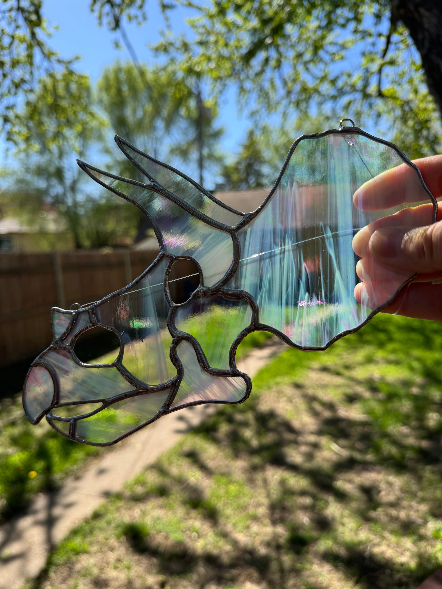 Triceratops Skull Suncatcher
