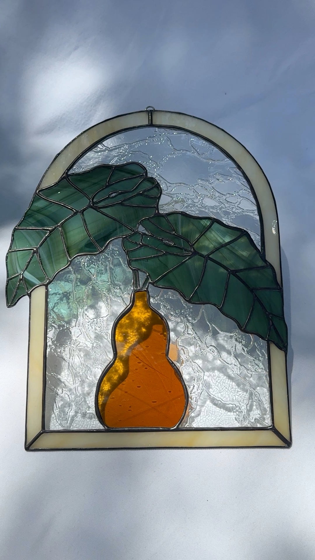 Window & Alocasia Vase Suncatcher