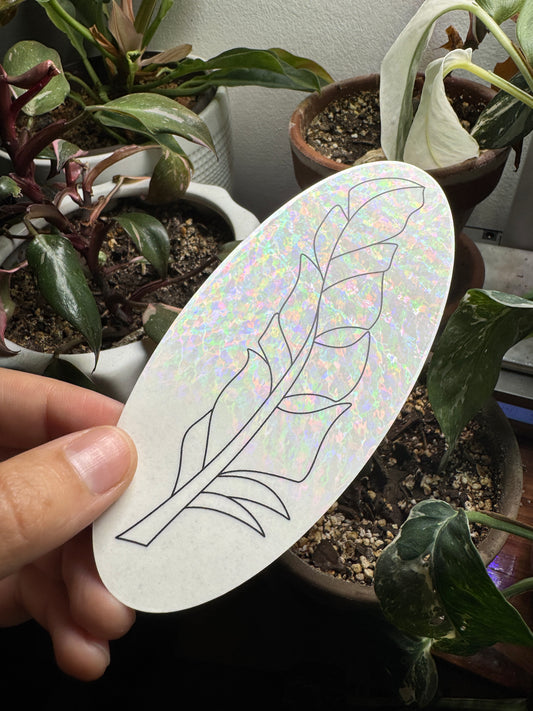 Feather Prismatic Window Sticker