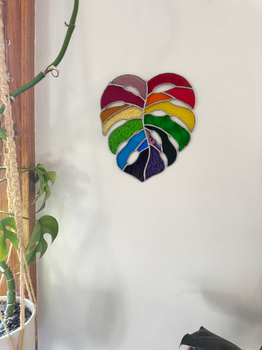 Monstera Leaf Suncatcher - Large