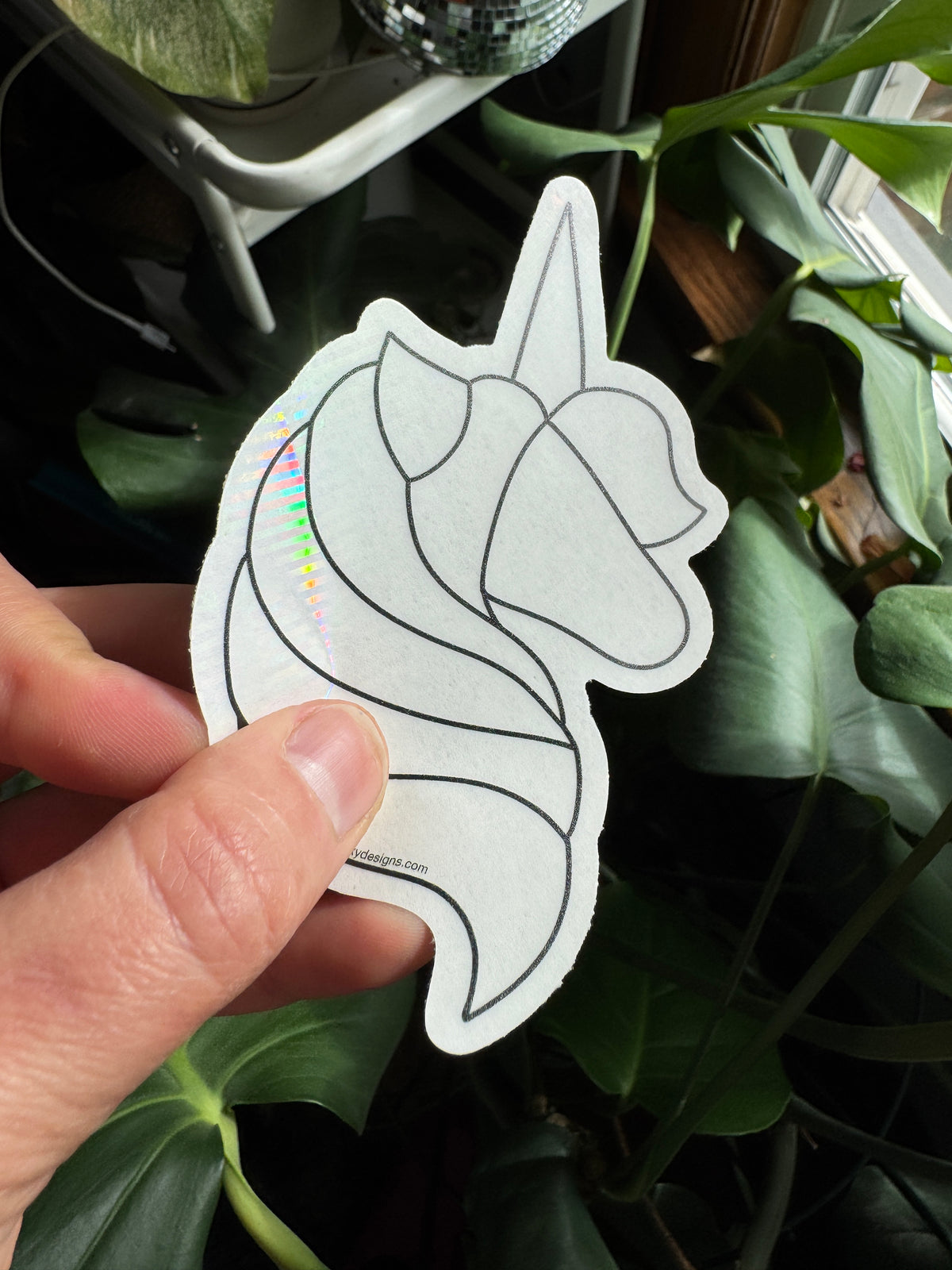 Unicorn Prismatic Window Sticker