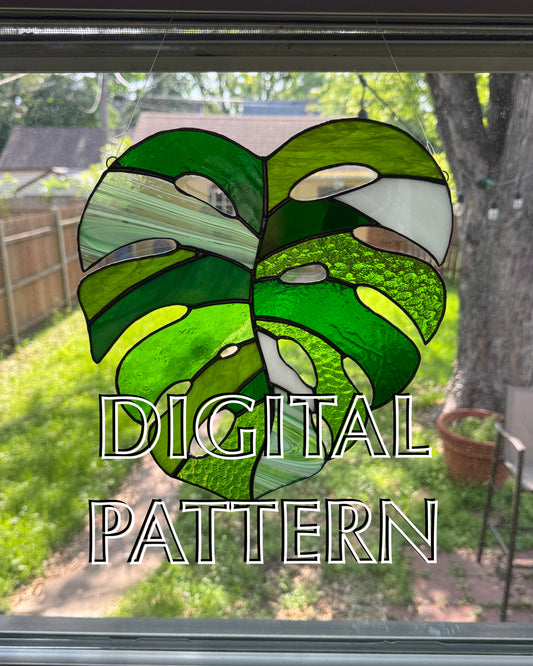 Monstera Leaf Digital Pattern