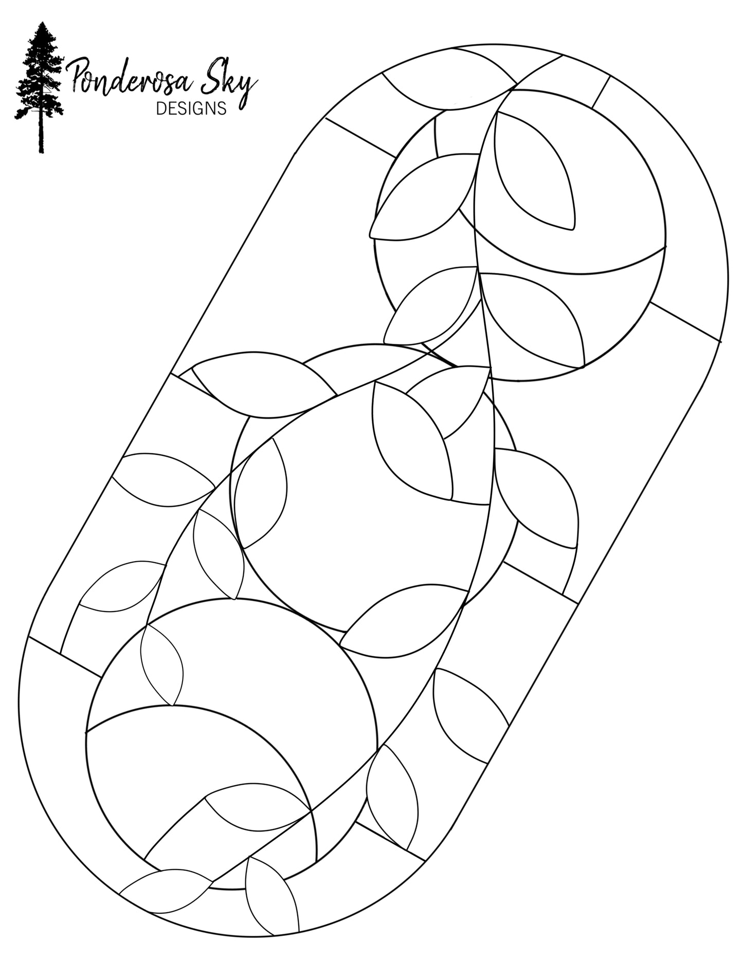 Moon Phases & Vines Panel Digital Pattern