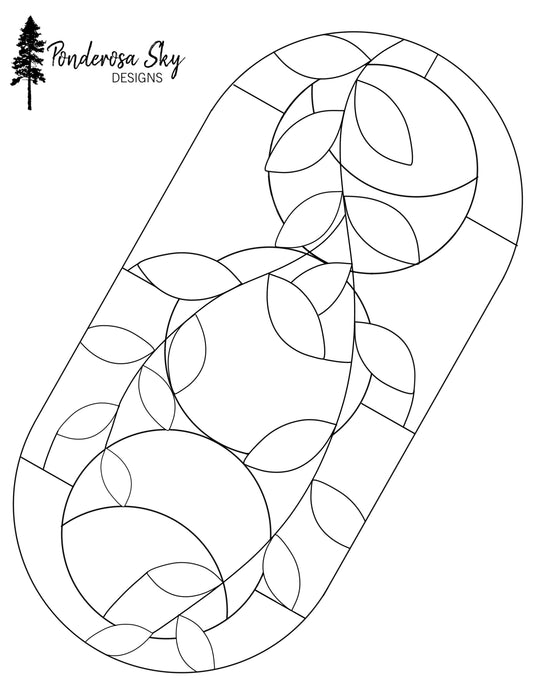 Moon Phases & Vines Panel Digital Pattern