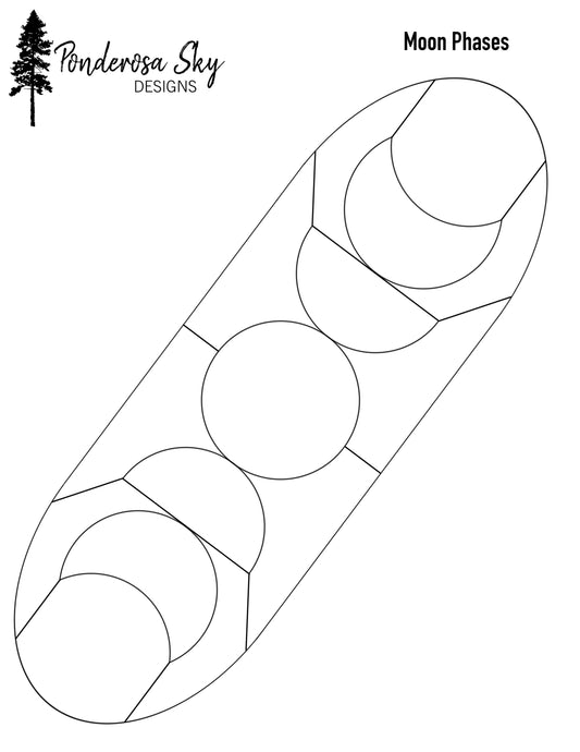 5 Moon Phase Mini Panel Digital Pattern