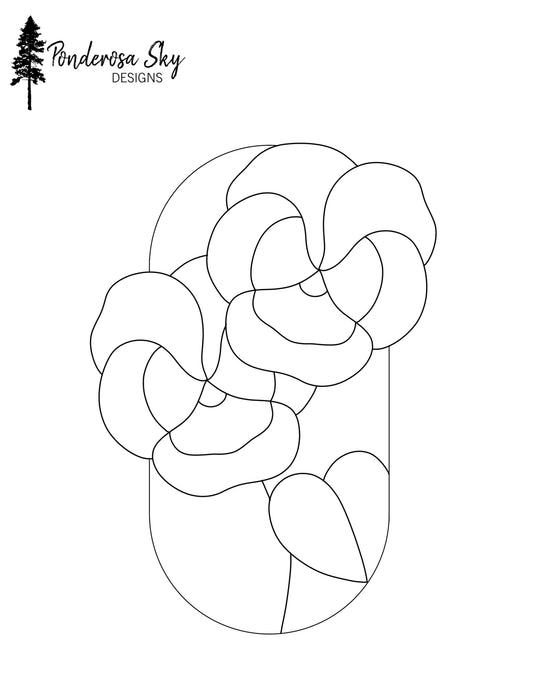 Pansy Mini Panel Digital Pattern