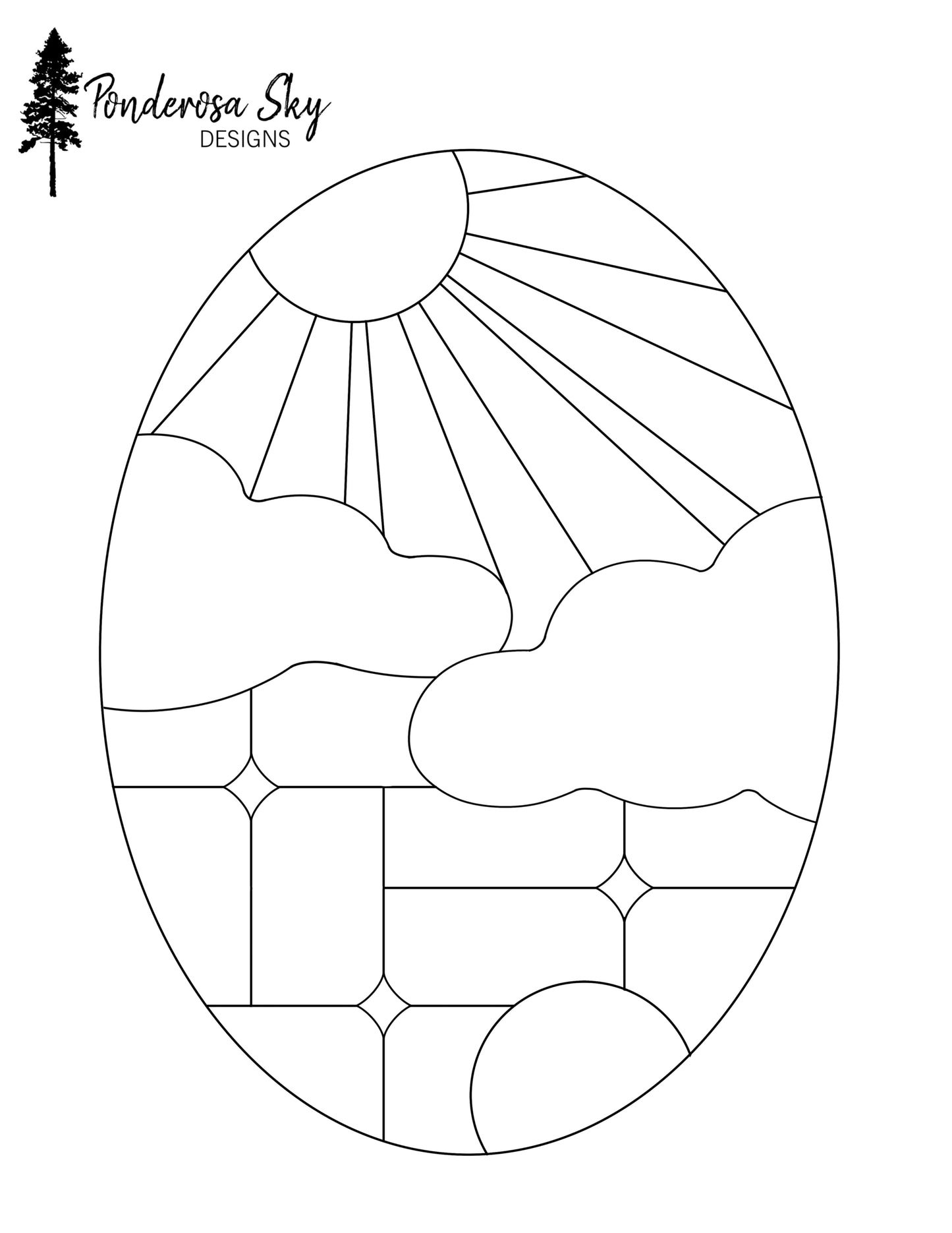 Sun & Moon Mini Panel Digital Pattern