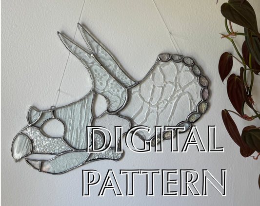 Triceratops Skull Digital Pattern