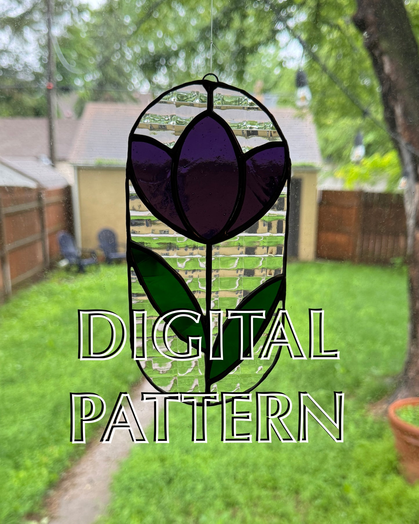 Tulip Mini Panel - Folk Style Digital Pattern