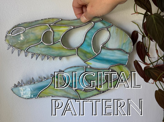 T-Rex Skull Digital Pattern